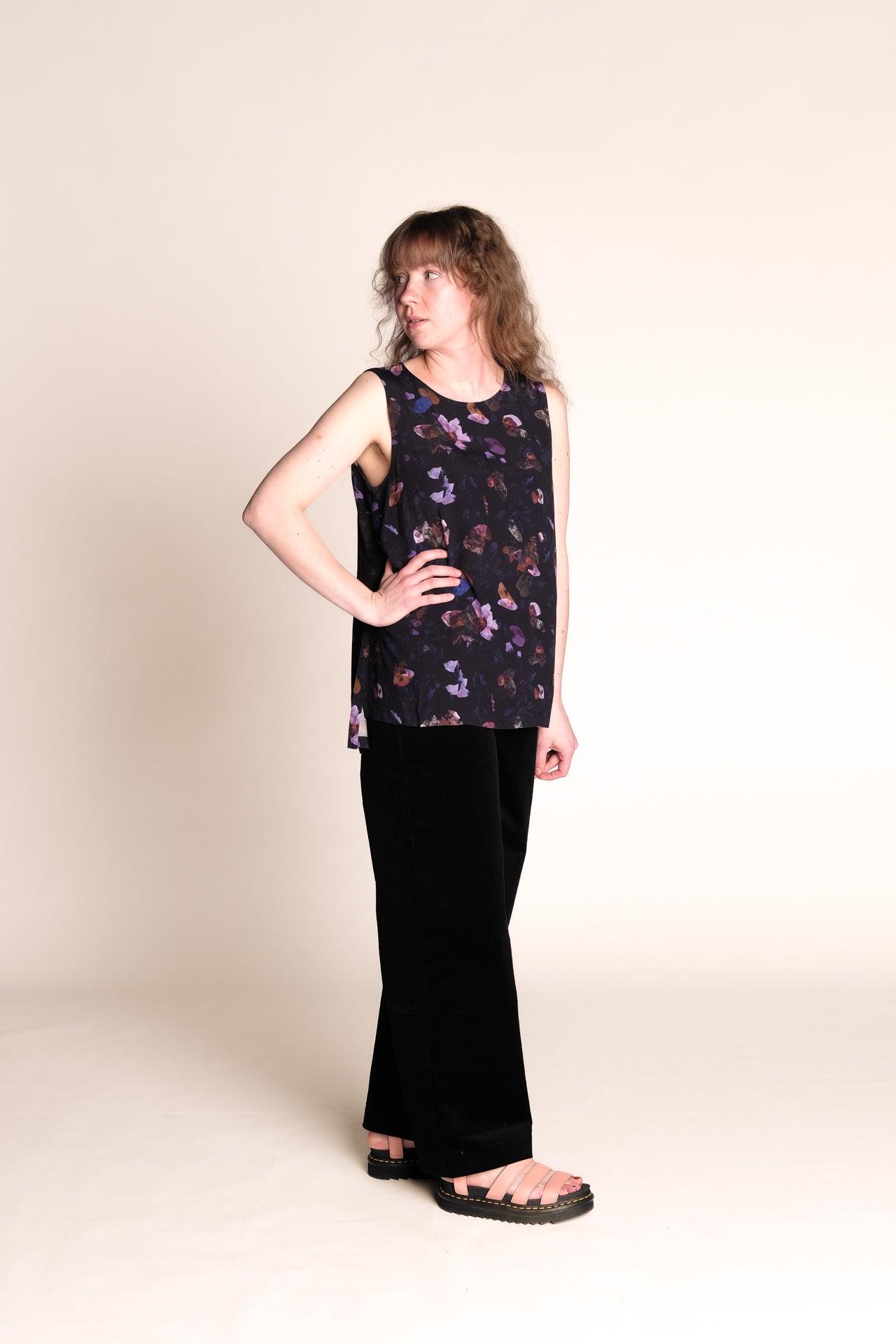 Buy online our sustainable clothing Top Luna Top - Dark Matter - MORICO